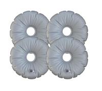 Abiyou Sacchetto del Peso dell'Acqua Rotondo, 4PCS Borsa per Pesi Base Bandiera, Peso Base per Sacca d'Acqua, Borsa per Pesi della Base della Bandiera, Borsa Pesi Base Ombrello, per Spiagge Terrazze