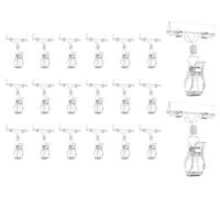 Abiyou Segno Esposizione Clip, 20 Pezzi Plastica Girevole Segno Clip, Segno Plastica Supporto, Supporto Girevole a Clips in Plasticà, Clips per Etichette Rotanti in Plàstica, per Cartellini Prezzi