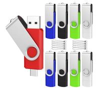ABLAZE 10 Pezzi Chiavetta USB C 16 GB OTG USB 2.0 Type-C compatibile con i-/Phone 16/15, smartphone Android, computer, tablet, Mac, iPad e PC