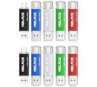 ABLAZE Chiavetta USB tipo C 64GB 10 Pezzi Pendrive USB 2.0 OTG 2 in 1 per PC/Laptop/Notebook, Telefono Cellulare con USB-C