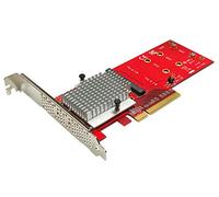 Ableconn PEXM2-130 Dual M.2 PCIe NVMe SSD Adapter Card - PCI Express 3.0 x8 / x16 Supporto 2X M.2 NGFF (M-Key) PCIe NVMe SSD per Mac & PC (ASMedia ASM2824 Switch) - Adattatore PCIe NVMe Dual