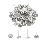 Abledance 500Pcs stoppini 1 pollice basso fumo stoppino linguette in metallo Tea Light stoppini per la fabbricazione di candele