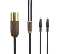 ABLET Cavo bilanciato XLR a 4 pin 6N OCC rame placcato argento cavo bilanciato XLR a 4 pin compatibile con cuffie Audio-Technica ATH-MSR7b ATH-SR9 ATH-ESW990H ATH-ES770H guscio in legno di noce