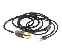 ABLET Cavo bilanciato XLR a 4 pin 7N OCC, rame placcato argento, guscio in legno di noce, compatibile con cuffie Hifiman Sundara, Ananda, Arya, Edition XS, HE400SE, HE4XX, HE-400i (versione 2 x 3,5 mm