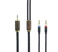 ABLET Trrs, cavo bilanciato da 2,5 mm, compatibile con cuffie Hifiman Sundara, Ananda, Arya, HE400SE, HE4XX, Edition XS (versione 2 x 3,5 mm), cavo placcato in argento rame 7N OCC, custodia