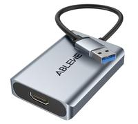 ABLEWE Adattatore da USB a HDMI, in alluminio da HDMI a USB 3.0, convertitore grafico, cavo per PC, laptop, monitor, proiettore TV, 2.0 a adattatore Mac OS, Windows 10/8.1/8/7