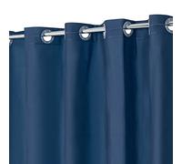 ABLUEN Tenda da doccia o fodera in PEVA senza gancio, 8 g, resistente, blu, senza ganci, in plastica impermeabile e senza PVC, dimensioni standard 180 x 188 cm, blu navy