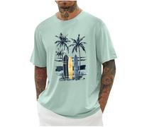 ABLYTMIAQ Maglietta grafica da uomo a maniche corte girocollo oversize top estivi casual con stampa allentata t-shirt taglie forti S-5XL T-shirt primaverili moda hip hop magliette cool shirt, Verde,