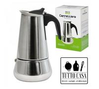 ABM CAFFETTIERA MOKA MACCHINA CAFFE ESPRESSO ACCIAIO INOX 2 4 6 TZ