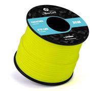 Abma Cord 30M Paracord 275 Nylon Corda 2,4 mm Corda da Paracadute a 4 Fili Cavo di Sopravvivenza, Cavo Militare, Cavo Multiuso - Max. 125kg (275lbs) - Neon Giallo