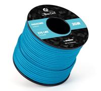 Abma Cord 30M Paracord 275 Nylon Corda 2,4 mm Corda da Paracadute a 4 Fili Cavo di Sopravvivenza, Cavo Militare, Cavo Multiuso - Max. 125kg (275lbs) - Blu