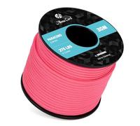 Abma Cord 30M Paracord 275 Nylon Corda 2,4 mm Corda da Paracadute a 4 Fili Cavo di Sopravvivenza, Cavo Militare, Cavo Multiuso - Max. 125kg (275lbs) - Neon Rosa