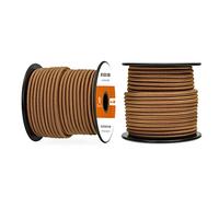 Abma Cord Corda Elastica 4mm 20M Corda di Gomma Cavo Elastico Marino per Teloni, Tende e Bagagli - Marrone