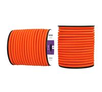 Abma Cord Corda Elastica 6mm 20M Corda di Gomma Cavo Elastico Marino per Teloni, Tende e Bagagli - Arancia