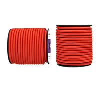 Abma Cord Corda Elastica 6mm 20M Corda di Gomma Cavo Elastico Marino per Teloni, Tende e Bagagli - Rosso