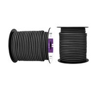 Abma Cord Corda Elastica 6mm 30M Corda di Gomma Cavo Elastico Marino per Teloni, Tende e Bagagli - Nero
