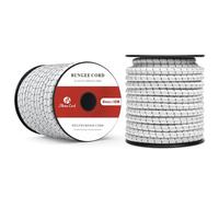Abma Cord Corda Elastica 8mm 10M Corda di Gomma Cavo Elastico Marino per Teloni, Tende e Bagagli - Nero&Bianca