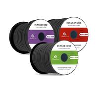 Abma Cord Corda Elastica 8mm 10M Corda di Gomma Cavo Elastico Marino per Teloni, Tende e Bagagli - Nero