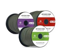 Abma Cord Corda Elastica 8mm 10M Corda di Gomma Cavo Elastico Marino per Teloni, Tende e Bagagli - Verde Oliva