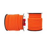 Abma Cord Corda Elastica 8mm 20M Corda di Gomma Cavo Elastico Marino per Teloni, Tende e Bagagli - Arancia