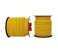 Abma Cord Corda Elastica 8mm 20M Corda di Gomma Cavo Elastico Marino per Teloni, Tende e Bagagli - Giallo Rosso