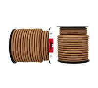 Abma Cord Corda Elastica 8mm 20M Corda di Gomma Cavo Elastico Marino per Teloni, Tende e Bagagli - Marrone