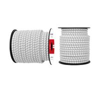 Abma Cord Corda Elastica 8mm 20M Corda di Gomma Cavo Elastico Marino per Teloni, Tende e Bagagli - Nero&Bianca