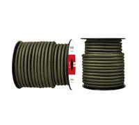 Abma Cord Corda Elastica 8mm 20M Corda di Gomma Cavo Elastico Marino per Teloni, Tende e Bagagli - Verde Oliva