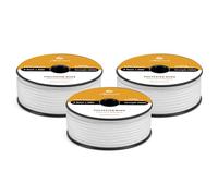 Abma Cord Corda Intrecciata in Poliestere 3mm x 20m Cima Nautica Resistente per Nautica, Esterno, Marina, Barca, Tende - Bianco