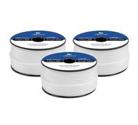 Abma Cord Corda Intrecciata in Poliestere 4mm x 30m Cima Nautica Resistente per Nautica, Esterno, Marina, Barca, Tende - Bianco