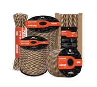 Abma Cord Paracord 4mm 9 Fili 50m Corda Paracord Nylon Corda da Paracadute Tipo 3 620lbs - Max. 280 kg - Nascosto Camo
