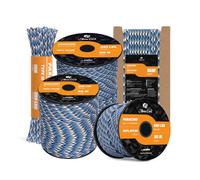 Abma Cord Paracord 550 4mm Nylon Corda (10m-15m-30m-50m) Tipo III Corda da Paracadute a 7 Fili Cavo di Sopravvivenza, Cavo Militare - Max. 250 kg - Serpente Blu, 30m