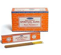 ABN Fashion Satya Spiritual Aura - Bastoncini di incenso Agarbatti, fragranza naturale indiana, confezione da 6