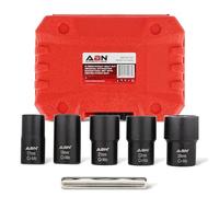 ABN Set di 6 estrattori per bulloni arrotondati da 1,27 cm (1,27 cm) da 17 a 26 mm, con barra centrale punzone