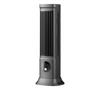 Abnaok Sherum Cooling Ace - Condizionatore portatile con 3 velocità, ventola da scrivania ricaricabile, compatta, batteria a lunga durata, raffreddamento efficiente (grigio x 2, tipo plug in )