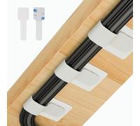 Abnii 50 fascette fermacavi da mettere sotto la scrivania, autoadesive, con gancio e anello, organizer per cavi per TV, PC, laptop, Ethernet, desktop, colore bianco, piccole