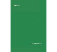ABNotes Lined B5 XL Green: Quaderno B5 a righe 9mm senza margine - Monocromo Verde - Extra Large Grande 400 pagine - Fogli spessi bianchi - Per appunti di lavoro, università, idee ecc.