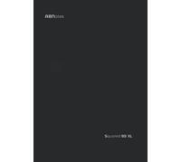 ABNotes Squared B5 XL Black: Quaderno B5 a quadretti 5mm senza margine - Nero - Extra Large Grande 400 pagine - Fogli spessi bianchi - Per appunti di lavoro, matematica, idee ecc.