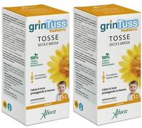 Aboca Grintuss Pediatric Sciroppo Bambini BIPACCO Tosse Secca e Grassa 2x180 g
