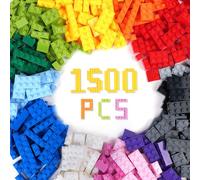 ABOHU 1500 Pezzi di Mattoncini per Costruzioni Classiche, Mattoncini Costruzioni per Bambini Compatibili con Tutte le Principali Marche, Classic Colore Bricks Blocks Giocattolo per Bambini e Bambine