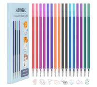 ABOHU 16 Pezzi Refill per Penna Gel Cancellabile, 8 Colori Ricariche Cancellabili Compatibili con Legami, Cielo Altezza 13cm, Punta 0,7mm, Inchiostro Termosensibile, per scuola e la vita quotidia