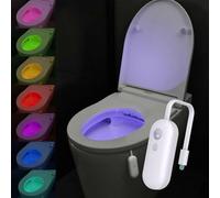 ABOHU WC Luce Notturna LED con Sensore di Movimento Attivato, LED Lampada Notturne Igienici Impermeabile, RGB Colori, USB Ricaricabile WC Luce Lampada Notturna per Water Bagno e Toilette