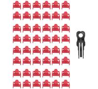 Aboiled 100 pezzi rosso RJ45 connettore Ethernet LAN hub anti protezione tappo blocco protezione con serratura proprietaria e serratura