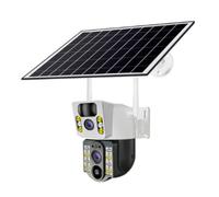 Aboiled 8MP 4K HD Solar 4G SIM doppio obiettivo V380pro Smart Security Telecamera IP con basso consumo energetico, riconoscimento personale PIR per esterni