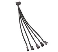 Aboiled Cavo adattatore da 15 pin a 5 ventilatori, cavo a 3 pin/4 pin, alloggiamento per PC per ventilatore, cavo Y splitter