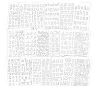 Aboiled Confezione da 20 stencil lettere e numeri riutilizzabili alfabeto stencil diario forniture modelli per bambini disegno