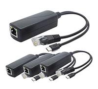 Aboiled Confezione da 4 splitter PoE da 5 V, adattatore da 48 V a 5 V, 2,4 A, con connettore micro USB, per fotocamera IP, tablet, per e altro ancora