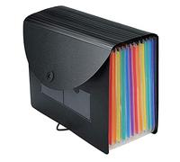 Aboiled Espansione del file cartella con 12 tasche per archivio, formato A4, cartella per fattura/documento/ricevuta con registro colorato