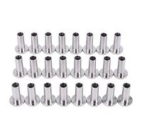 Aboiled Guaina protettiva in acciaio inox per cavi 1/8, pali in legno, per balaustra T316 Marine Grade 24 pezzi