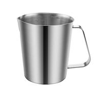 Aboiledy Caraffa graduata in acciaio inossidabile con beccuccio versatore, caraffa in metallo con marcatura Oz e ML, 16 once/500 ml, 500349513